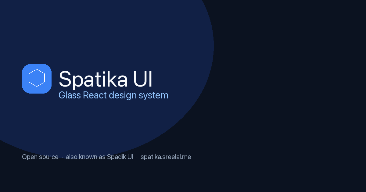 Spatika UI component catalog